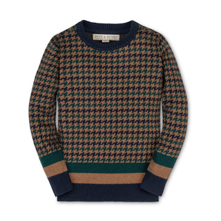 Organic Intarsia Crew Neck Sweater