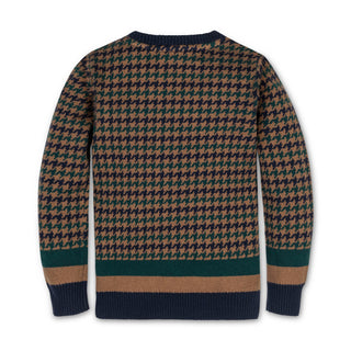 Organic Intarsia Crew Neck Sweater
