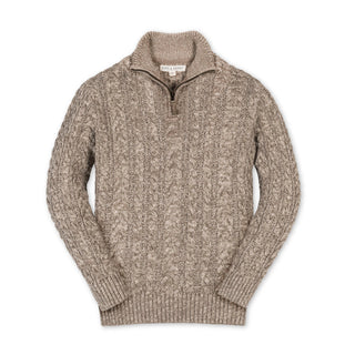 Organic Half Zip Cable Sweater