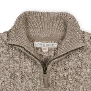 Organic Half Zip Cable Sweater