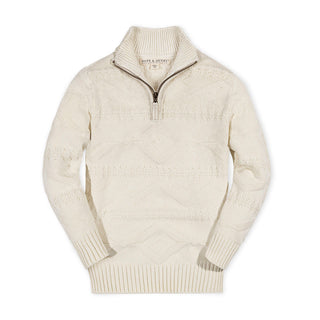 Organic Half Zip Cable Sweater