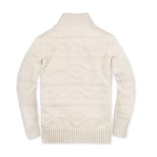 Organic Half Zip Cable Sweater