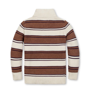 Organic Mock Neck Stripe Sweater
