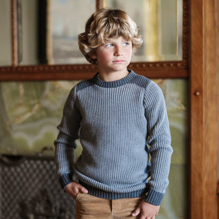 Organic Shoulder Detail Crew Neck Sweater