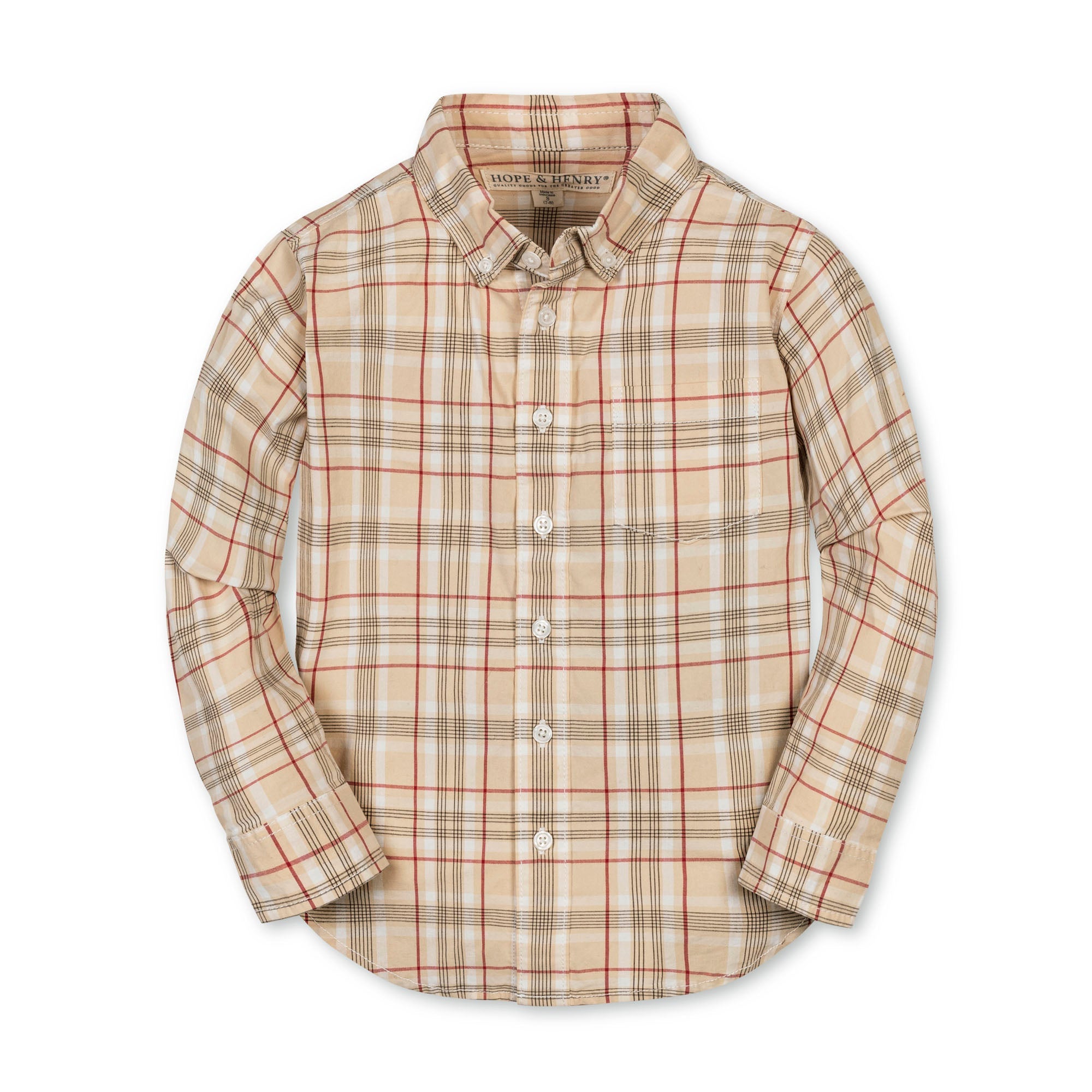 organic dress shirts Claude Shirt in Grid stripe | Organic cotton poplin