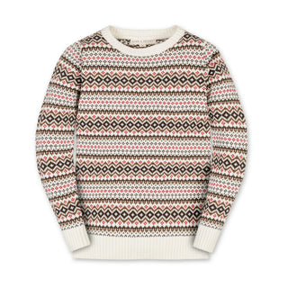Organic Intarsia Crew Neck Sweater