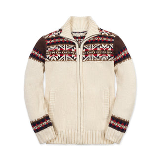 Organic Full Zip Mock Neck Sweater