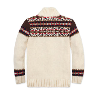 Organic Full Zip Mock Neck Sweater