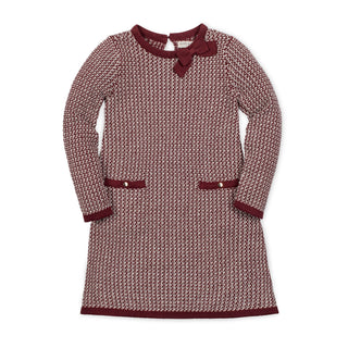 Organic Tweed Bow Sweater Dress