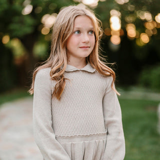 Organic Peter Pan Collar Sweater Dress