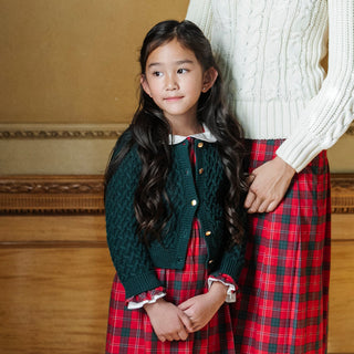 Organic Herringbone Cardigan