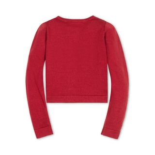 Organic Bow Intarsia Cardigan