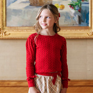 Organic Puff Sleeve Bow Sweater - Baby