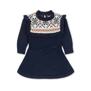 Organic Ruffle Collar Sweater Dress - Baby