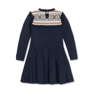 Organic Ruffle Collar Sweater Dress