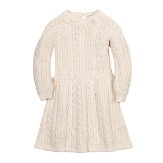 Organic Rosette Cable Sweater Dress