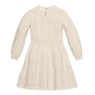 Organic Rosette Cable Sweater Dress