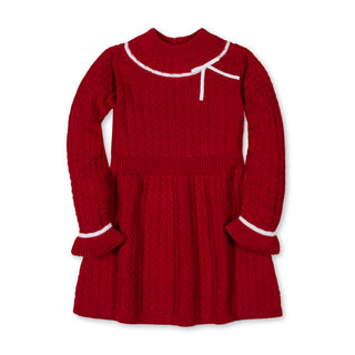 Organic Mock Neck Cable Sweater Dress