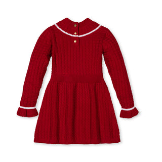 Organic Mock Neck Cable Sweater Dress - Baby