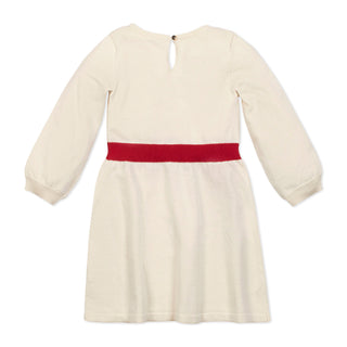 Organic Skater Sweater Dress with Bow