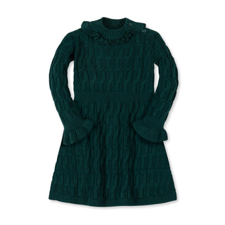 Organic Ruffle Edge Sweater Dress