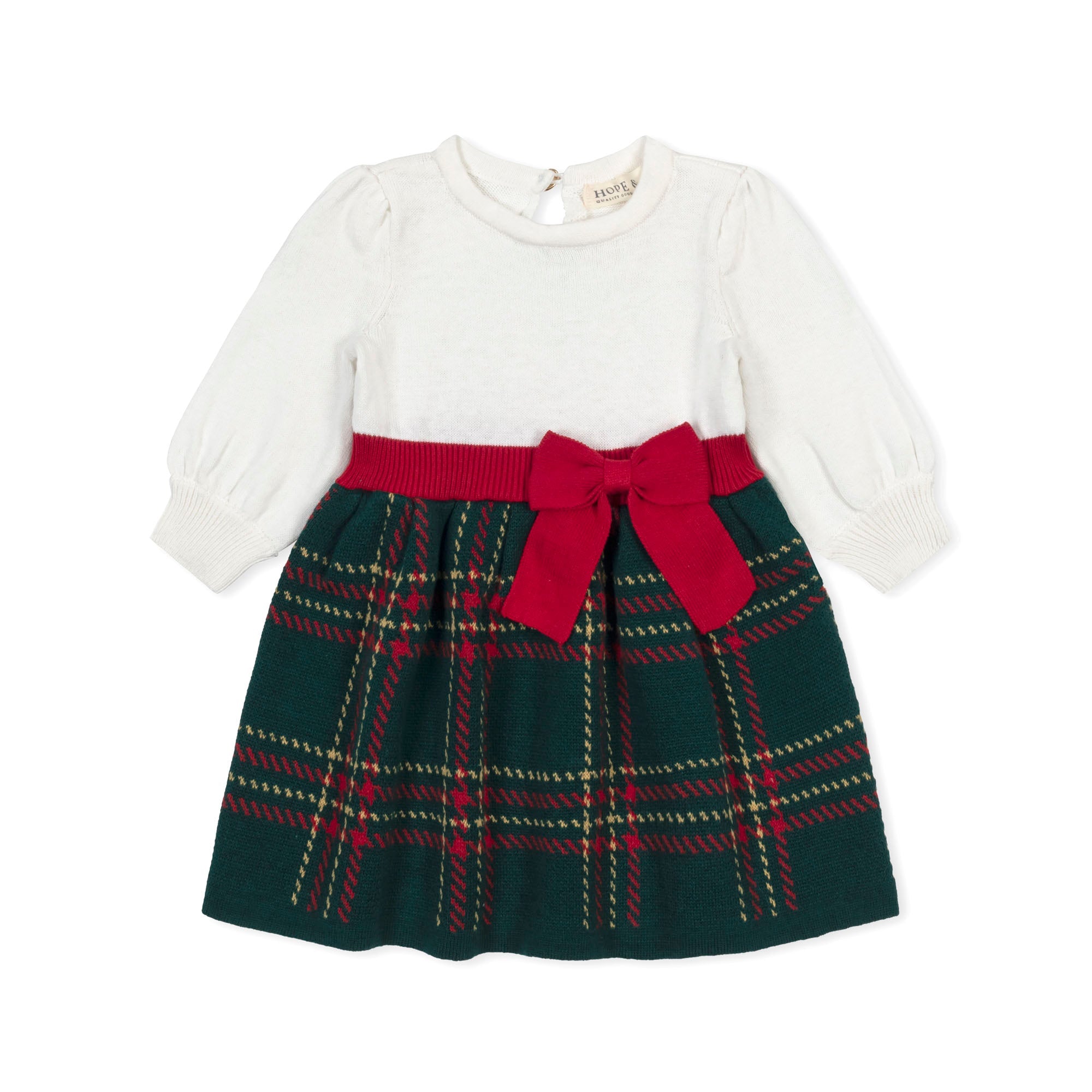 Organic Skater Sweater Dress with Bow