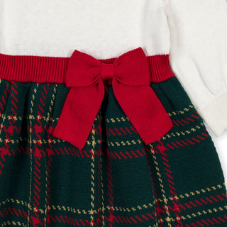 Organic Skater Sweater Dress with Bow