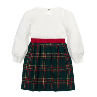 Organic Skater Sweater Dress with Bow - Baby
