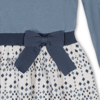 Organic Skater Sweater Dress with Bow