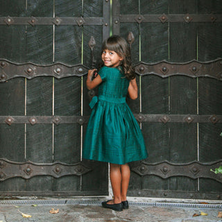 Organic Pleated Sateen Party Dress - Baby