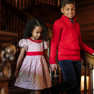 Organic Ruffle Collar Sateen Dress