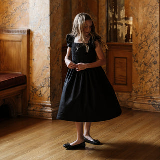 Organic Pleated Sateen Party Dress