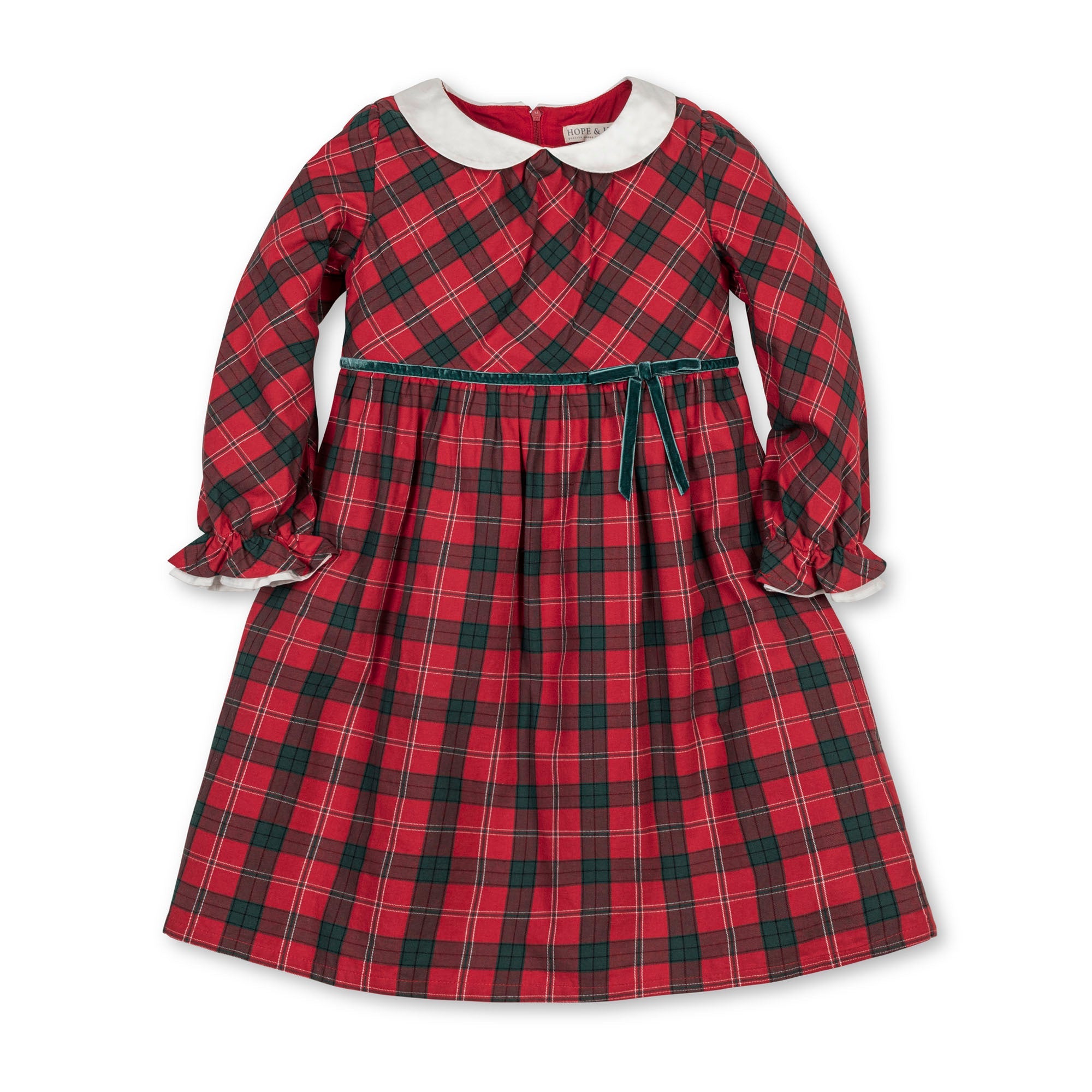 Organic Peter Pan Collar Ruffle Cuff Dress Organic Peter Pan Collar Ruffle Cuff Dress