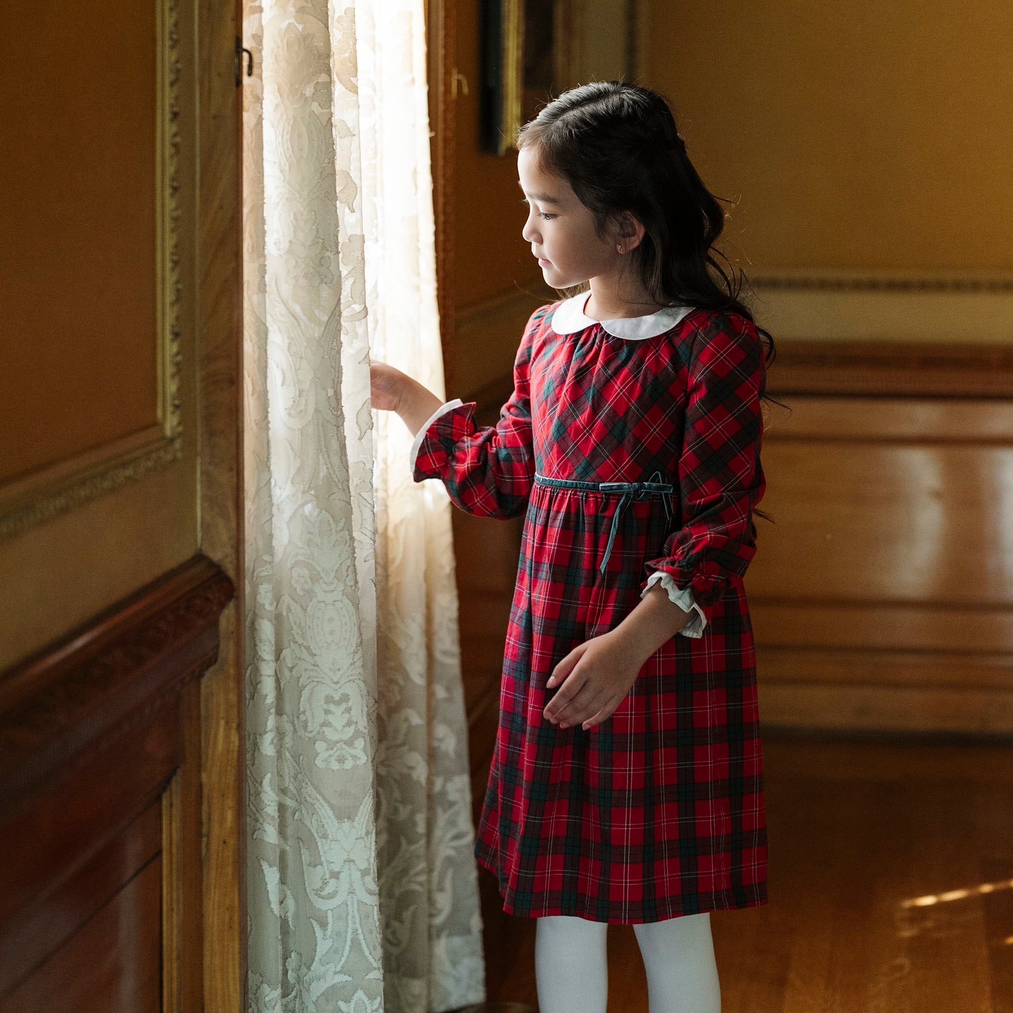 Organic Peter Pan Collar Ruffle Cuff Dress – Hope & Henry
