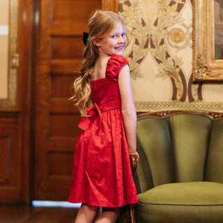 Organic Puff Sleeve Sateen Dress