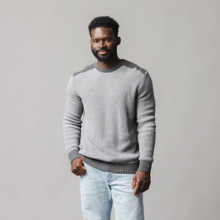 Organic Shoulder Detail Crew Neck Sweater