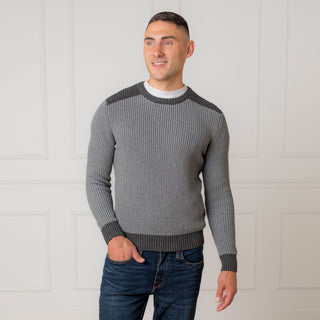 Organic Shoulder Detail Crew Neck Sweater