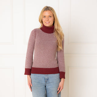 Organic Tweed Turtleneck Sweater