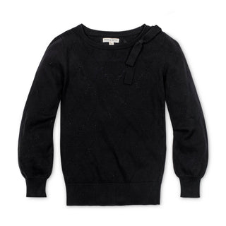 Organic Bow Detail Pointelle Sweater
