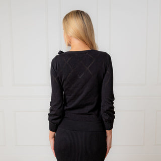 Organic Bow Detail Pointelle Sweater