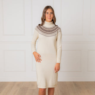 Organic Intarsia Sweater Dress