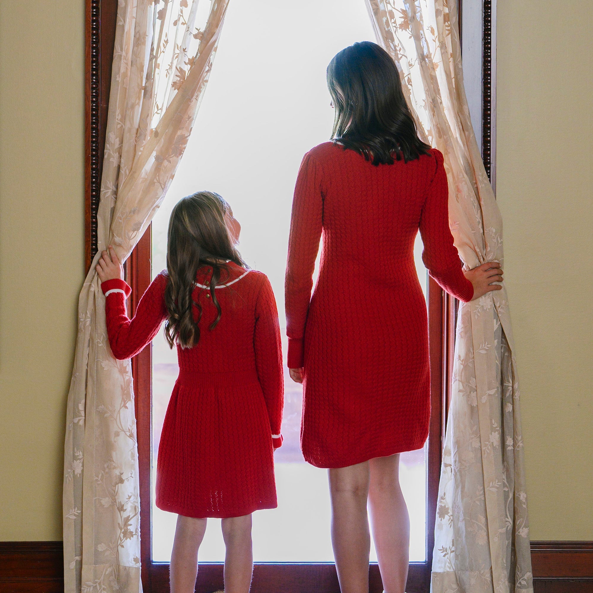 mock neck red dress Kimmy Turtleneck Bodycon Maxi Dress