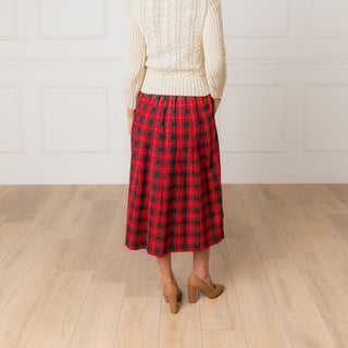 Organic Pleated Midi Skirt