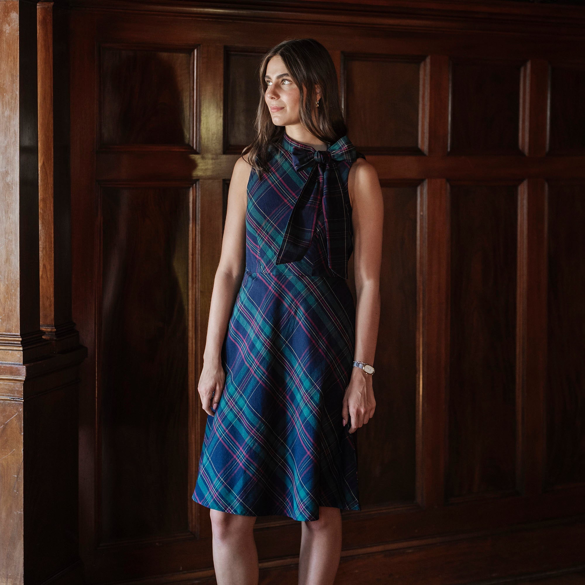 Organic Bow Neck Dress Hope & Henry Organic Bow Neck Dress Hope & Henry