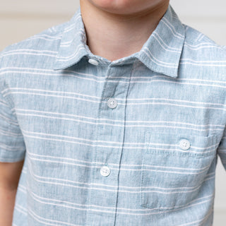 Linen Short Sleeve Button Down Shirt