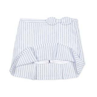 Linen Pleated Bow Skort