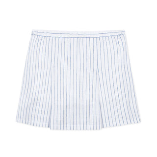 Linen Pleated Bow Skort