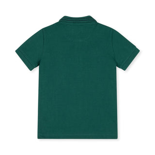 BOYS Green Organic Pique Polo