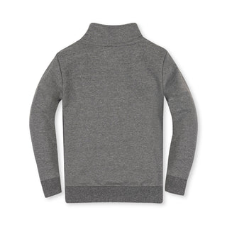 BOYS Dark Gray Heather Organic French Terry Half-Zip