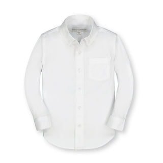 BOYS White Organic Stretch Poplin Shirt